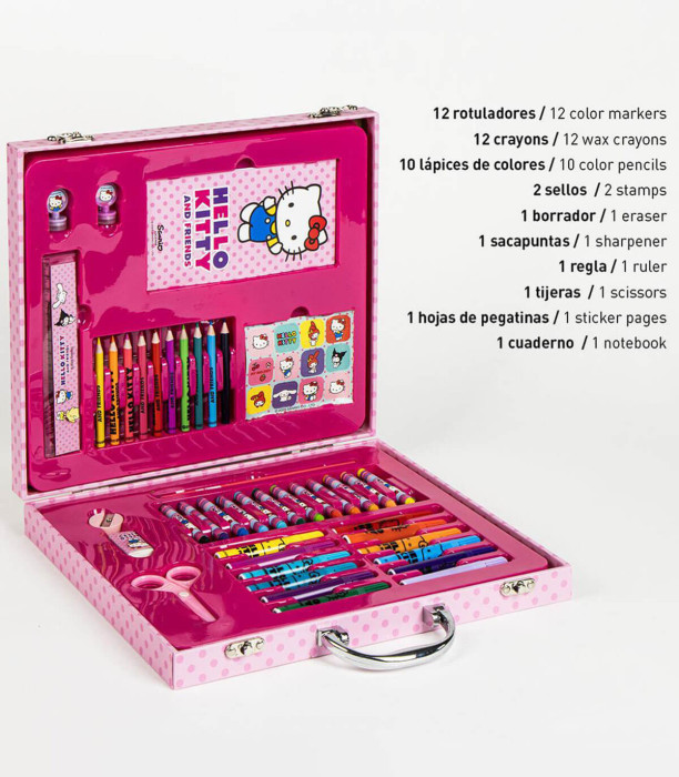 SET DE DESEN ÎN GEANTĂ CU MÂNER METALIC HELLO KITTY Cerda