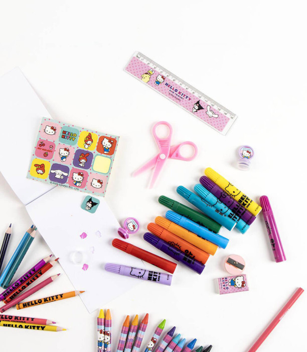 SET DE DESEN ÎN GEANTĂ CU MÂNER METALIC HELLO KITTY Cerda