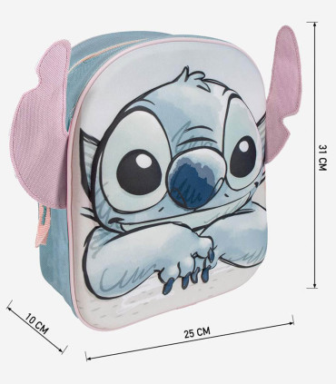 RUCSAC COPII 3D STITCH CU URECHI 31X30 CM Cerda