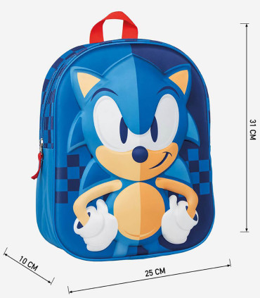 RUCSAC COPII 3D SONIC 32X26 CM Cerda
