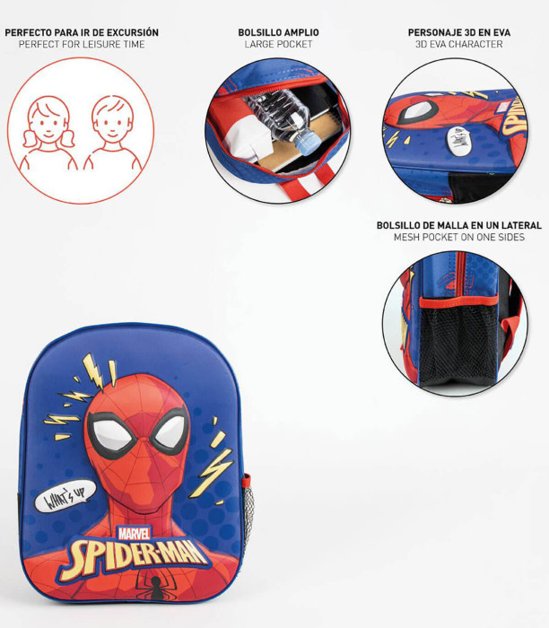 RUCSAC COPII 3D SPIDERMAN 31X25 CM Cerda
