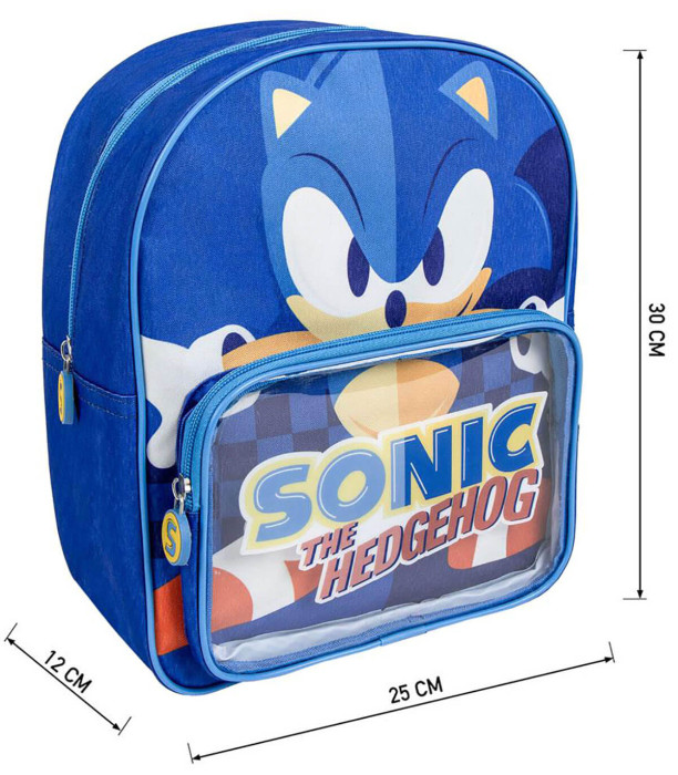 RUCSAC PENTRU COPII CU BUZUNAR FRONTAL SONIC 32X28 CM Cerda