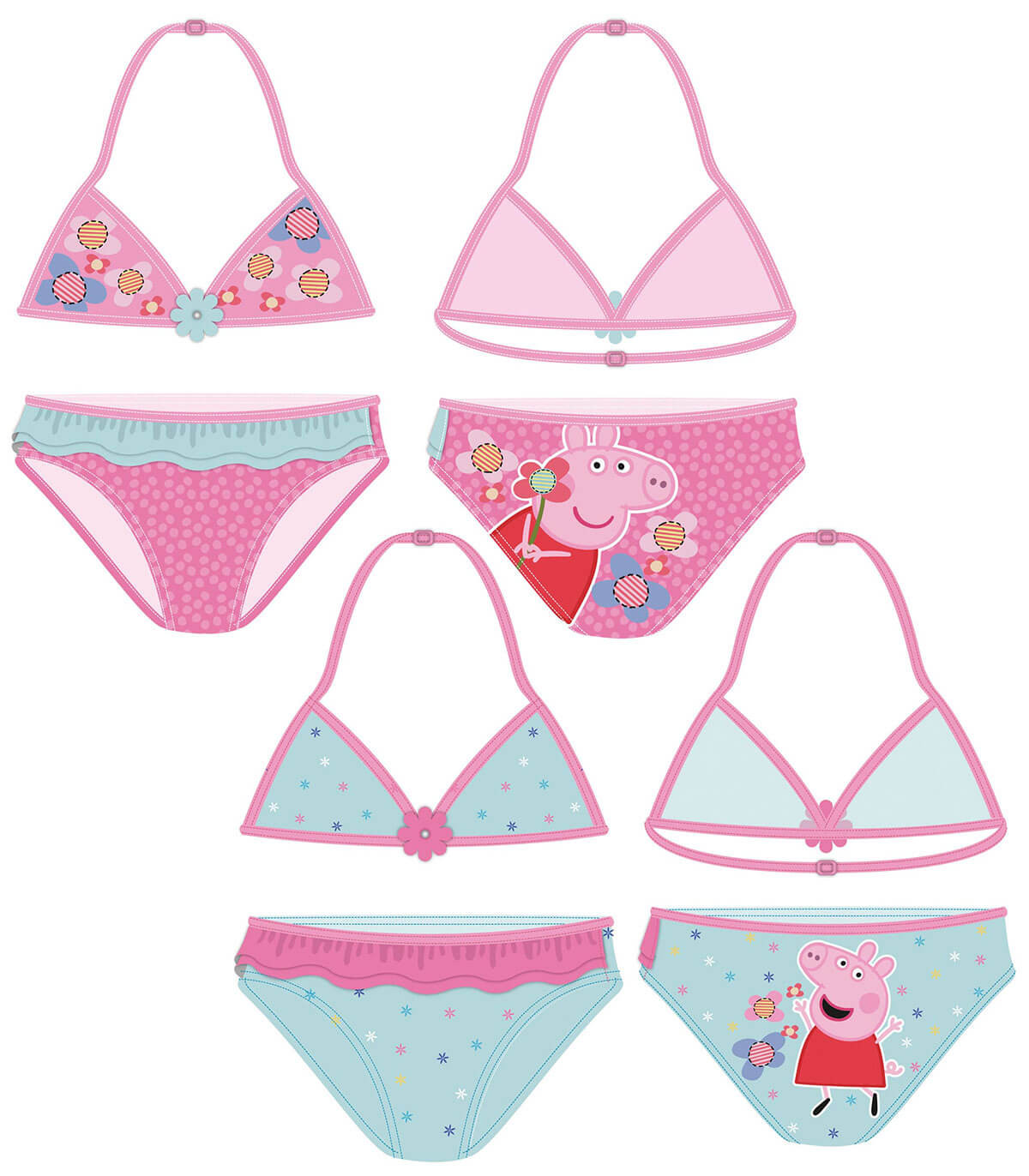 KIDS' 2-PIECE SWIMSUIT PEPPA PIG 4-6-8 YEARS. Arditex
