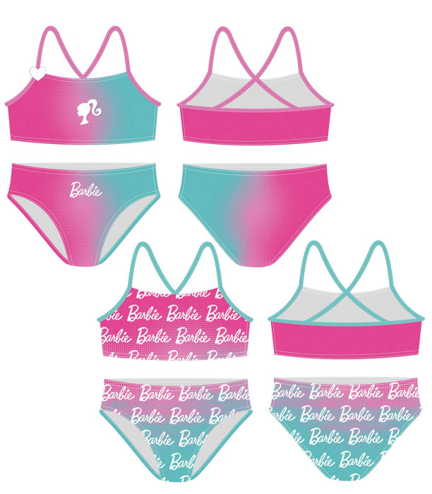 COSTUM DE BAIE PENTRU COPII 2 PIESE BARBIE 4-6-8 ANI Arditex