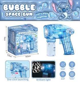 PISTOL TRANSPARENT PENTRU BALOANE DE SĂPUN STITCH Armtoys