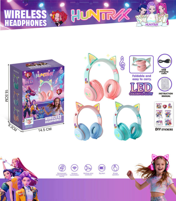 K-POP HEADPHONES WITH EARS AND BLUETOOTH Armtoys
