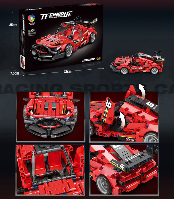 CONSTRUCTOR PENTRU COPII BUGGY-CABRIO ROȘU 403 PIESE Armtoys