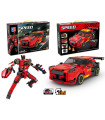 CHILDREN'S CONSTRUCTOR TRANSFORMER 2 IN 1, 335 PARTS RED