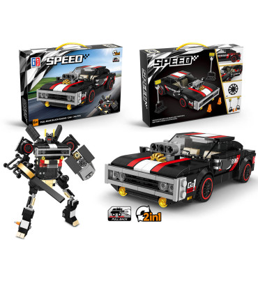 CONSTRUCTOR PENTRU COPII TRANSFORMER 2 ÎN 1, 356 PIESE NEGRU Armtoys