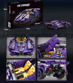 CHILDREN'S CONSTRUCTION SET SPORTS CAR 531 PIECES PURPLE