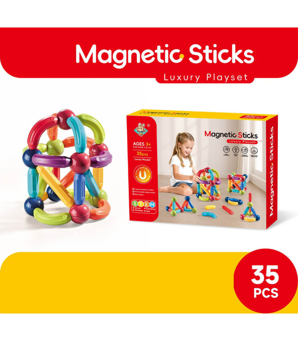 CONSTRUCTOR MAGNETIC PENTRU COPII BATOANE 35 PIESE Armtoys