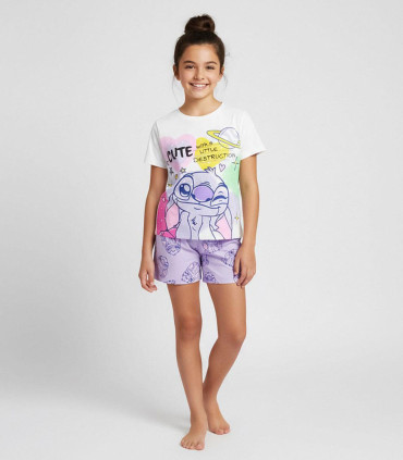 CHILDREN'S SUMMER PAJAMAS STITCH ANGEL 6-12 YEARS. Cerda