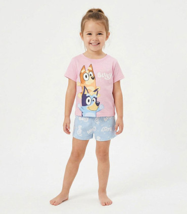 PIJAMA DE VARĂ PENTRU COPII BLUEY ROZ 3-6 ANI Cerda