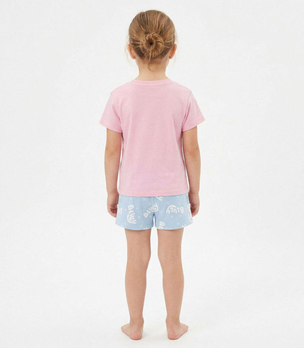 CHILDREN'S SUMMER PAJAMAS BLUEY PINK 3-6 YEARS. Cerda
