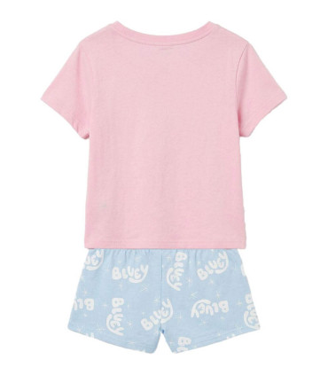 CHILDREN'S SUMMER PAJAMAS BLUEY PINK 3-6 YEARS. Cerda
