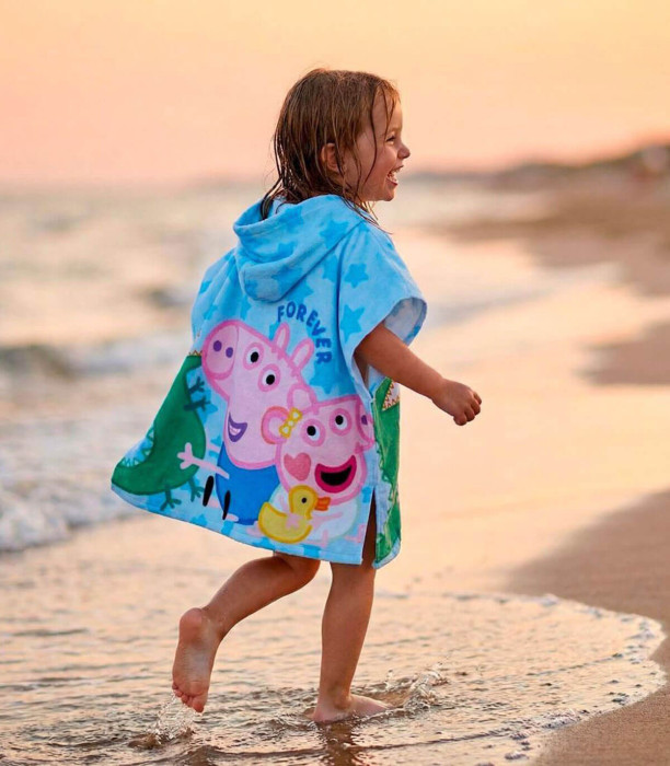 PONCHO DE BAIE PENTRU COPII PEPPA PIG 55X54 CM Cerda