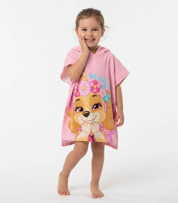 PONCHO DE BAIE PENTRU COPII PAW PATROL SKY 55X54 CM Cerda