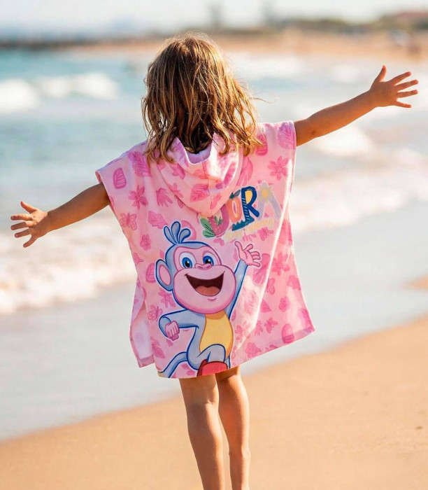 CHILDREN'S TOWEL PONCHO DORA 55X53 CM Cerda