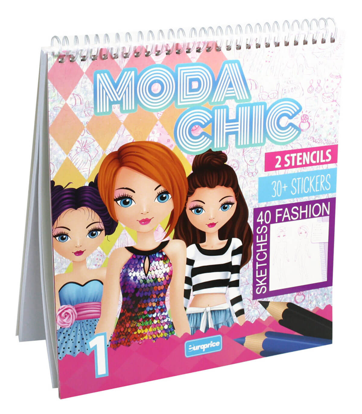 CAIET DE COLORAT MODA CHIC 30 PAGINI + 30 STICKERE Europrice