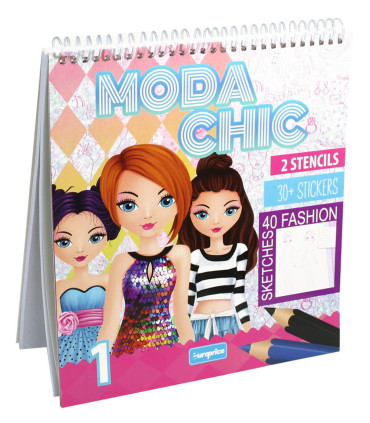 CAIET DE COLORAT MODA CHIC 30 PAGINI + 30 STICKERE Europrice