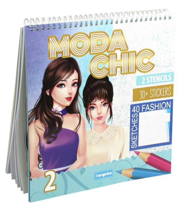 CAIET DE COLORAT MODA CHIC 30 PAGINI + 30 STICKERE Europrice