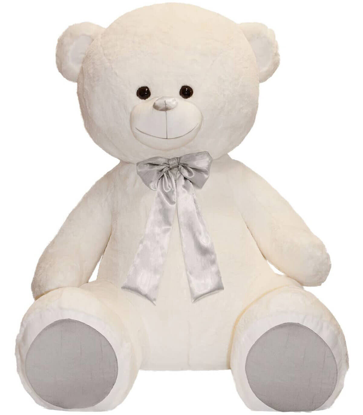 PLUSH JUMPY BEAR WHITE 2 TYPES 120 CM - Big