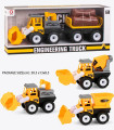 CAMION DE CONSTRUCȚII PENTRU COPII CU REMORCĂ ȘI LEMNE ÎN CUTIE. 3 TIPURI