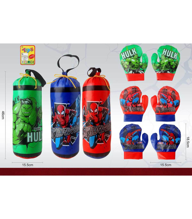 SAC DE BOX SUPEREROI 46 CM 3 TIPURI Armtoys
