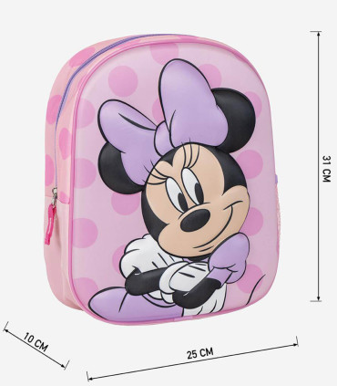 CHILDREN'S 3D BACKPACK 31 CM PURPLE MINNIE Cerda