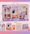 DOLL WITH DRESSING TABLE AND DRESS