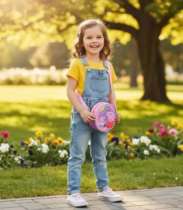 GEANTĂ ROTUNDĂ DE UMĂR PENTRU COPII PEPPA PIG