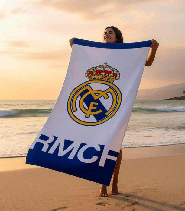 PROSOP DE PLAJĂ PENTRU COPII 70X140 REAL MADRID