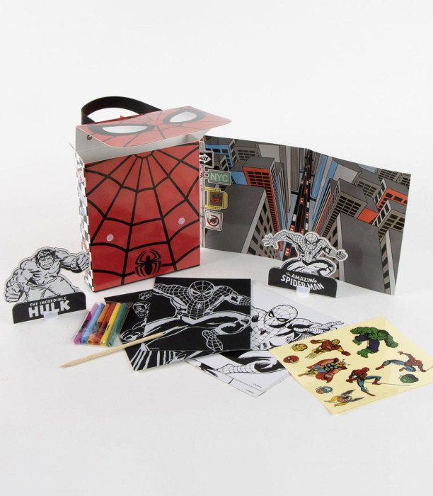 DRAWING SET IN A SPIDERMAN BAG