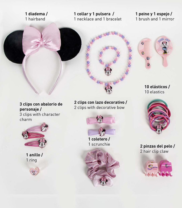 SET COSMETIC PENTRU COPII CU DIADEMĂ CUTIE MINNIE