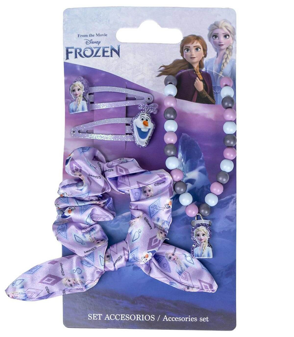 SCRUNCHIE CU 2 AGRAFE ȘI COLIER FROZEN