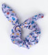 SCRUNCHIE ELASTICS WITH 2 HAIR CLIPS AND STITCH NECKLACE