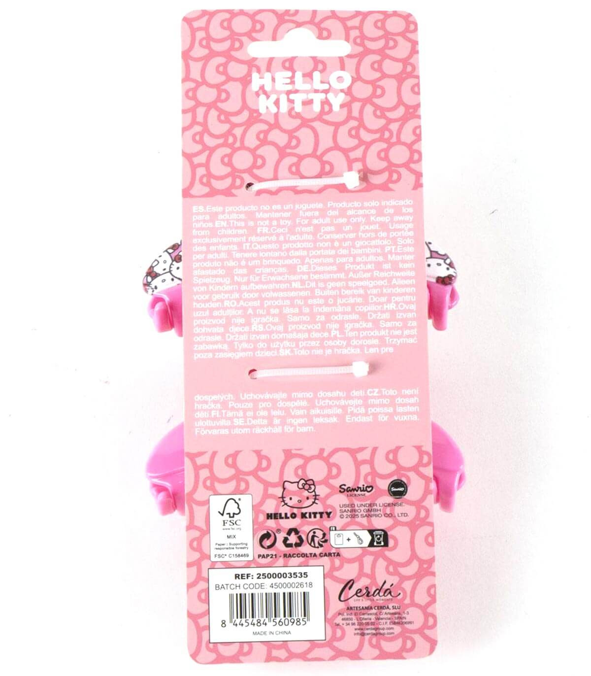 AGRAFE DE PĂR 2 BUCĂȚI PE CARTON HELLO KITTY