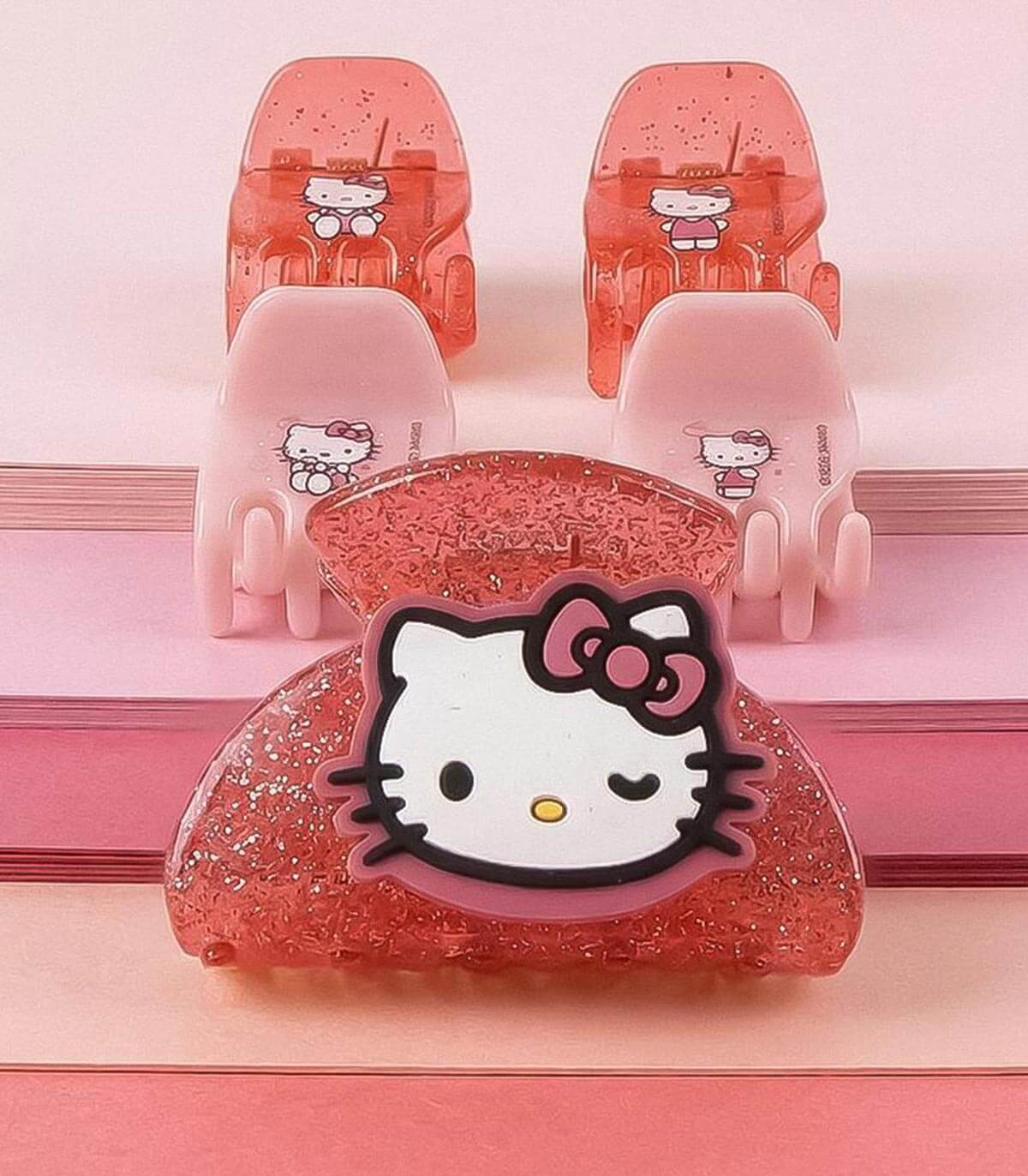 AGRAFE DE PĂR 5 BUCĂȚI PE CARTON HELLO KITTY
