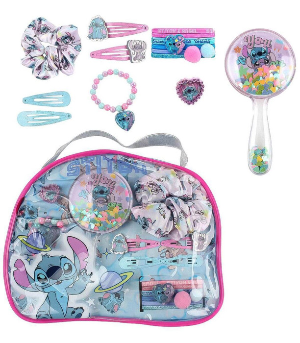 ACCESORII DE PĂR ÎNTR-O GEANTĂ MARE STITCH