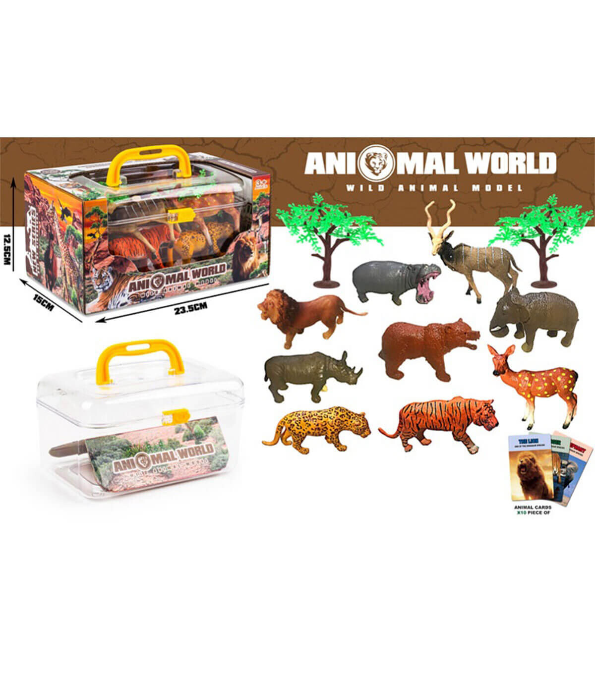SERVIETĂ CU ANIMALE AFRICANE 9 BUC. - Sălbatice și de pădure