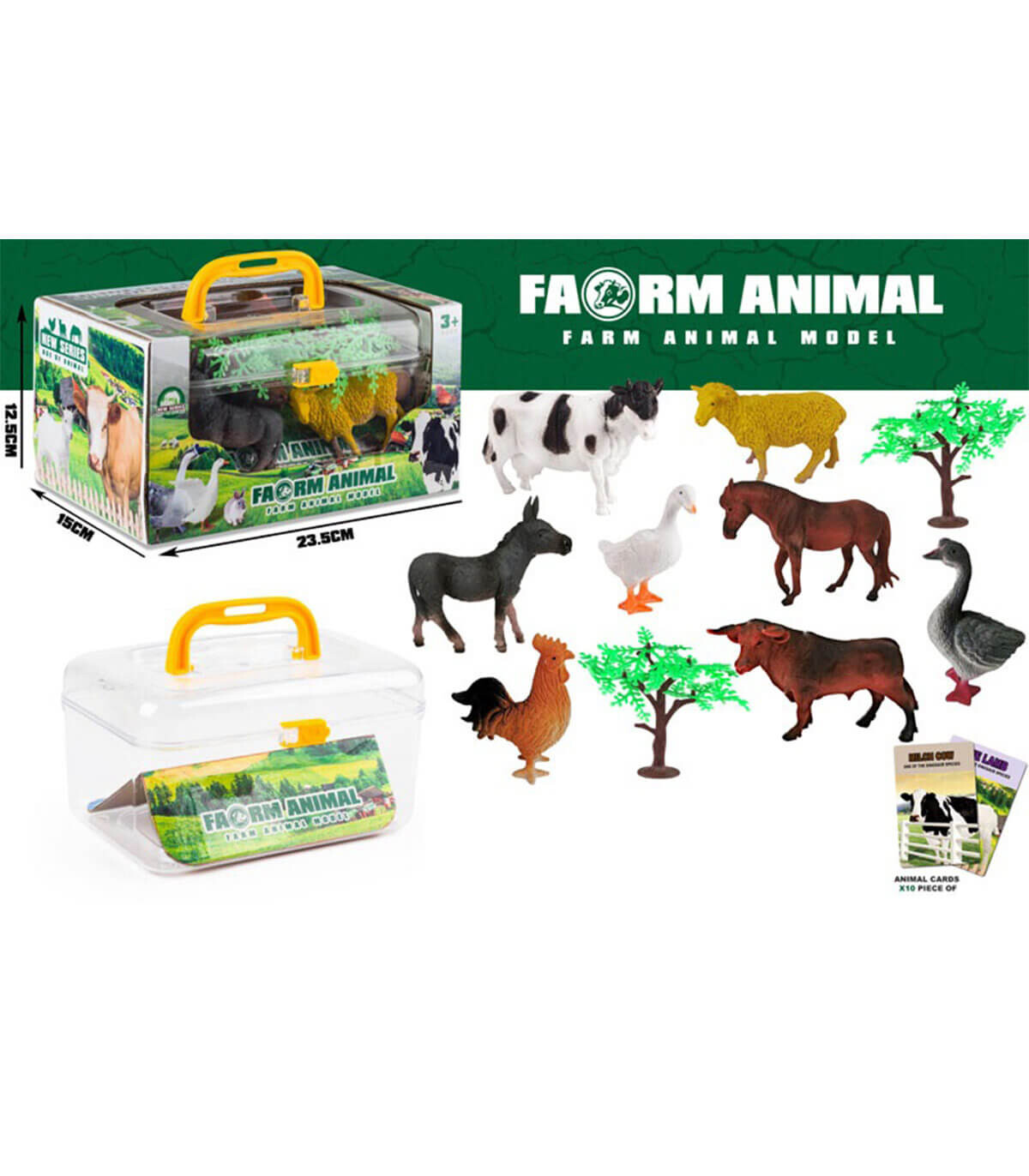 SERVIETĂ CU ANIMALE DE FERMĂ 8 BUC. - Domestice și de la fermă