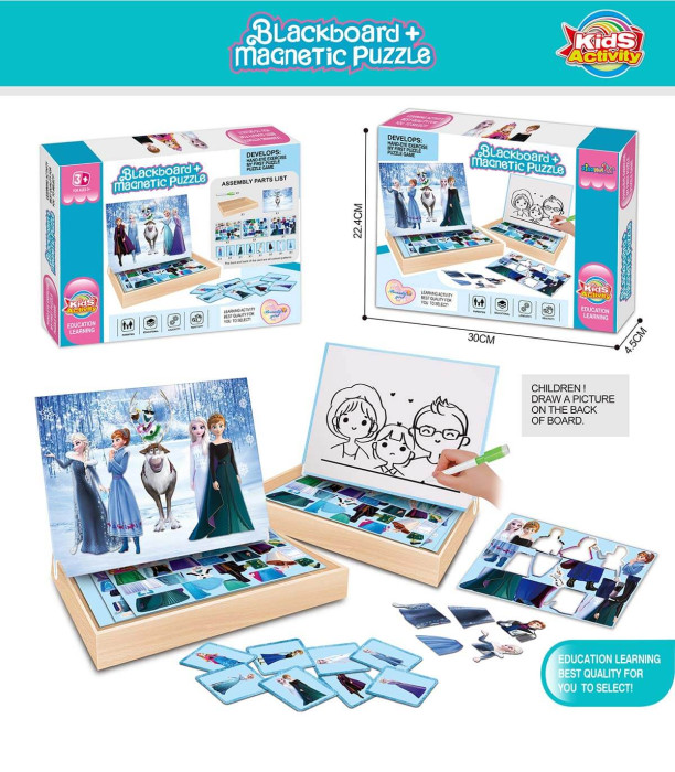 PUZZLE MAGNETIC DIN LEMN REGATUL ÎNGHEȚAT