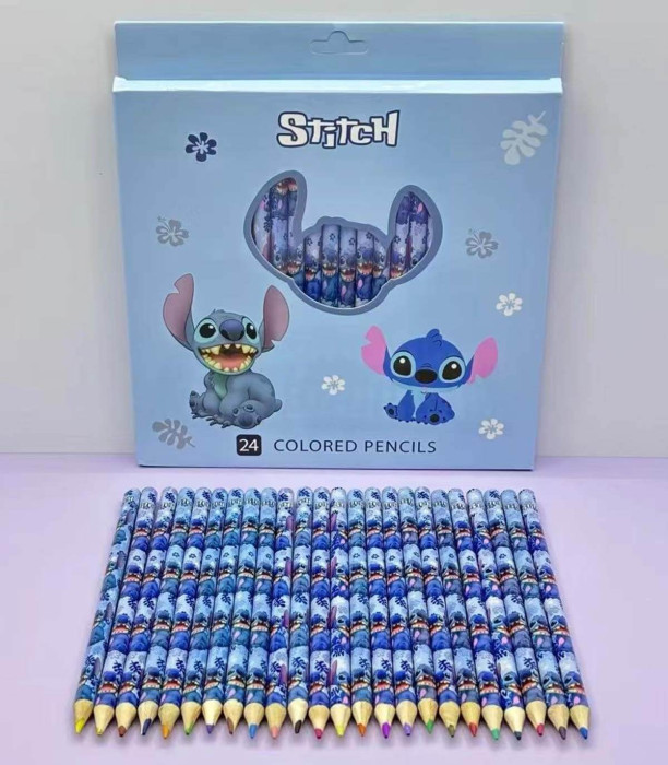 CREIOANE COLORATE 24 BUCĂȚI STITCH ÎN CUTIE