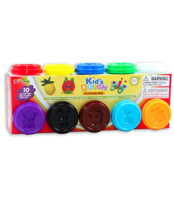 SET OF 10 JARS WITH PLASTICINE