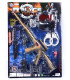 POLICE SET WITH MACHINE GUN ON CARDBOARD