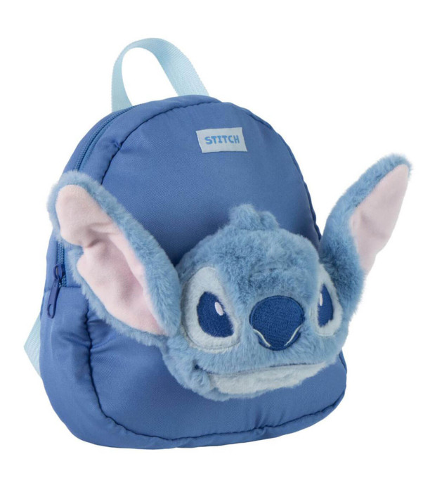 RUCSAC PENTRU GRĂDINIȚĂ CU FIGURINĂ DE PLUȘ STITCH