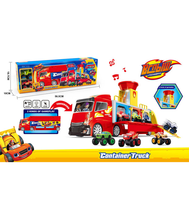 CAMION MARE CU 2 MAȘINI DE INCENDIU - Camioane și Marfă