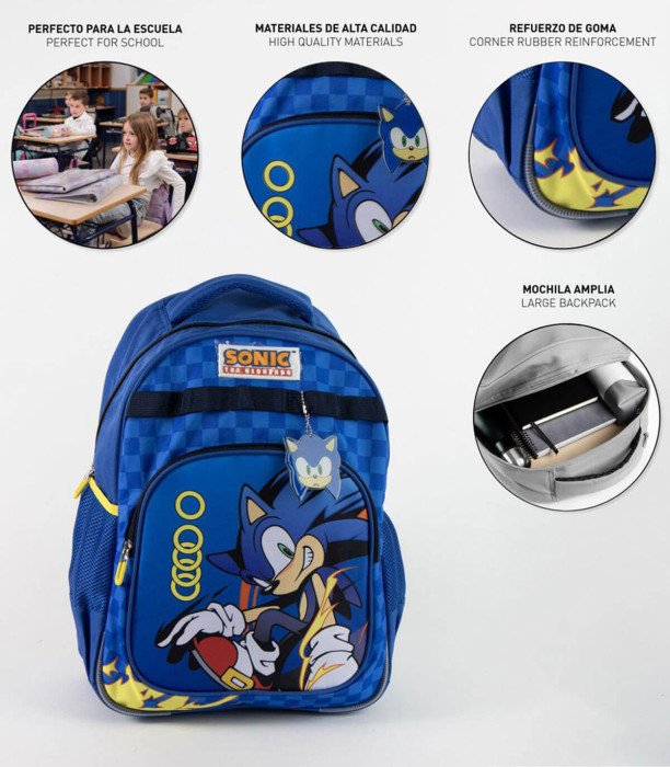 RUCSAC ȘCOLAR PENTRU COPII SONIC