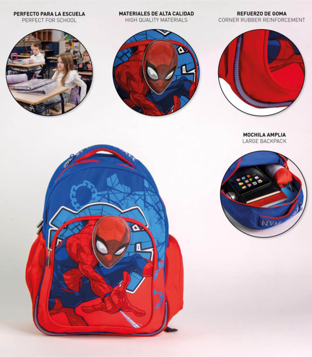 CHILDREN'S SCHOOL BACKPACK 42CM SPIDERMAN