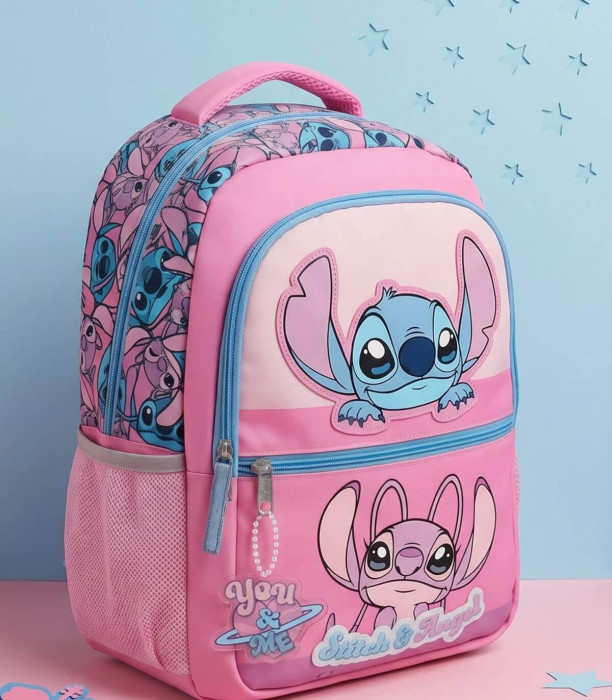 CHILDREN'S SCHOOL BACKPACK STITCH PINK